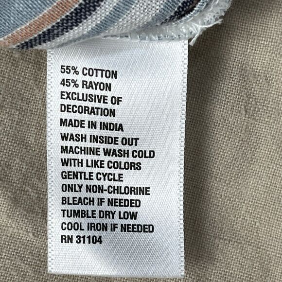 New Striped Romper Sz S Blue White Raw Edge Halter Pockets Beachy True Craft NWT - Picture 11 of 16